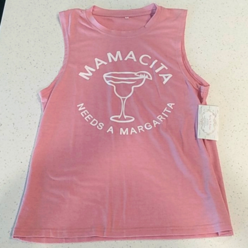 Pink T-shirt Sleeveless Tank Top Women's